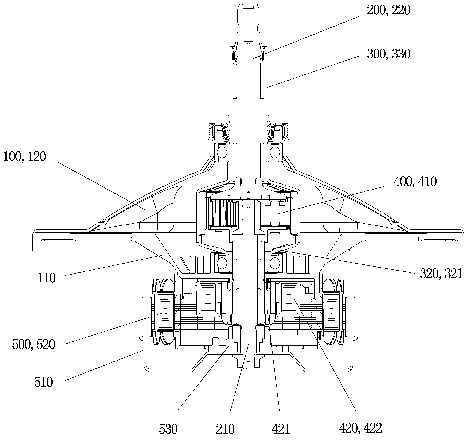 Drive assembly of pulsator washing machine