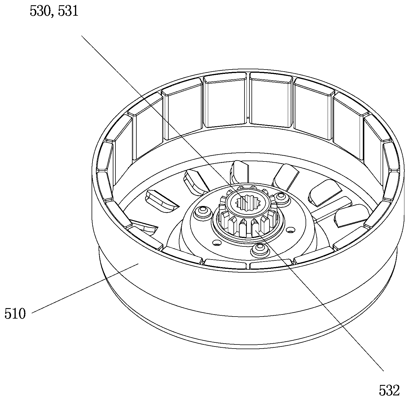 Drive assembly of pulsator washing machine