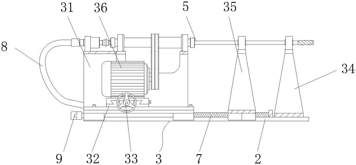 Ultra-long deep woodworking drilling machine and implementing method thereof