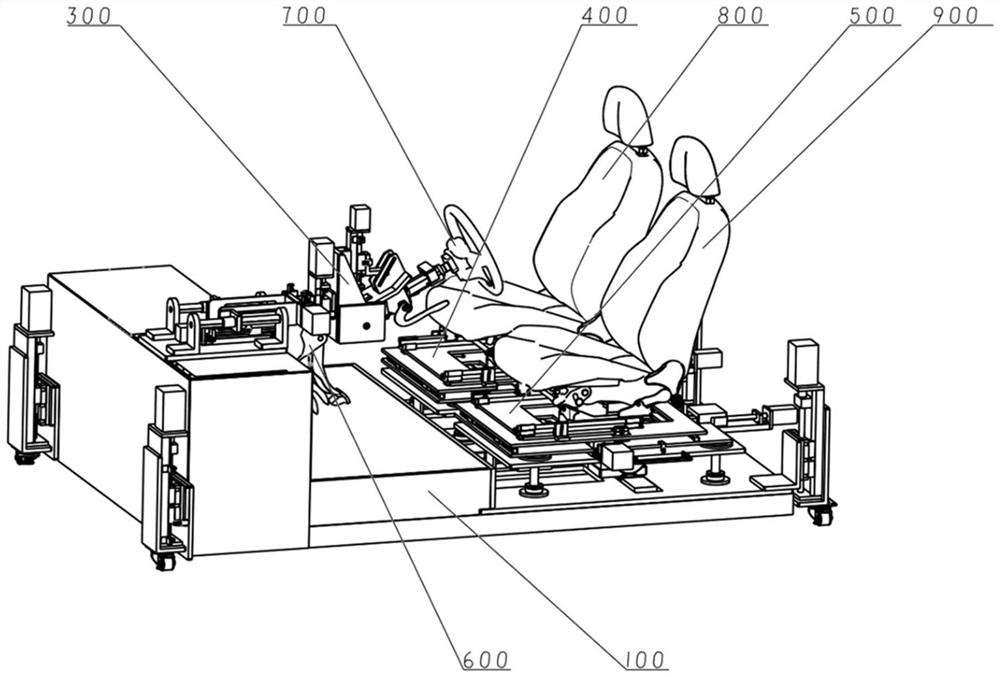 Passenger car full-model front cabin intelligent adjustment man-machine verification platform based on WIFI communication control