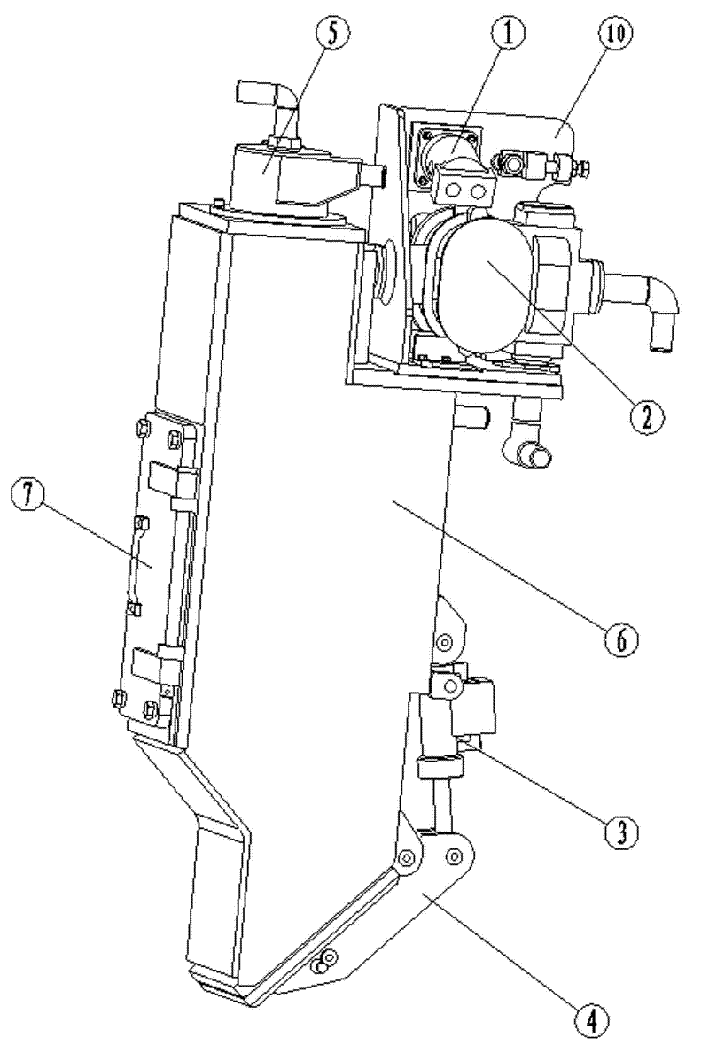 Integrated vacuum negative-pressure three-level dust removal system