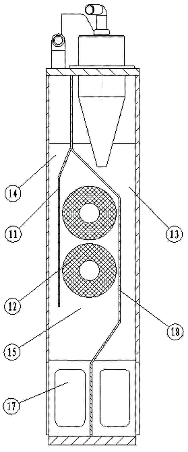 Integrated vacuum negative-pressure three-level dust removal system