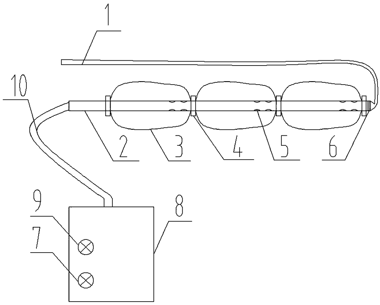 Material filling device for plugging high-pressure underground water