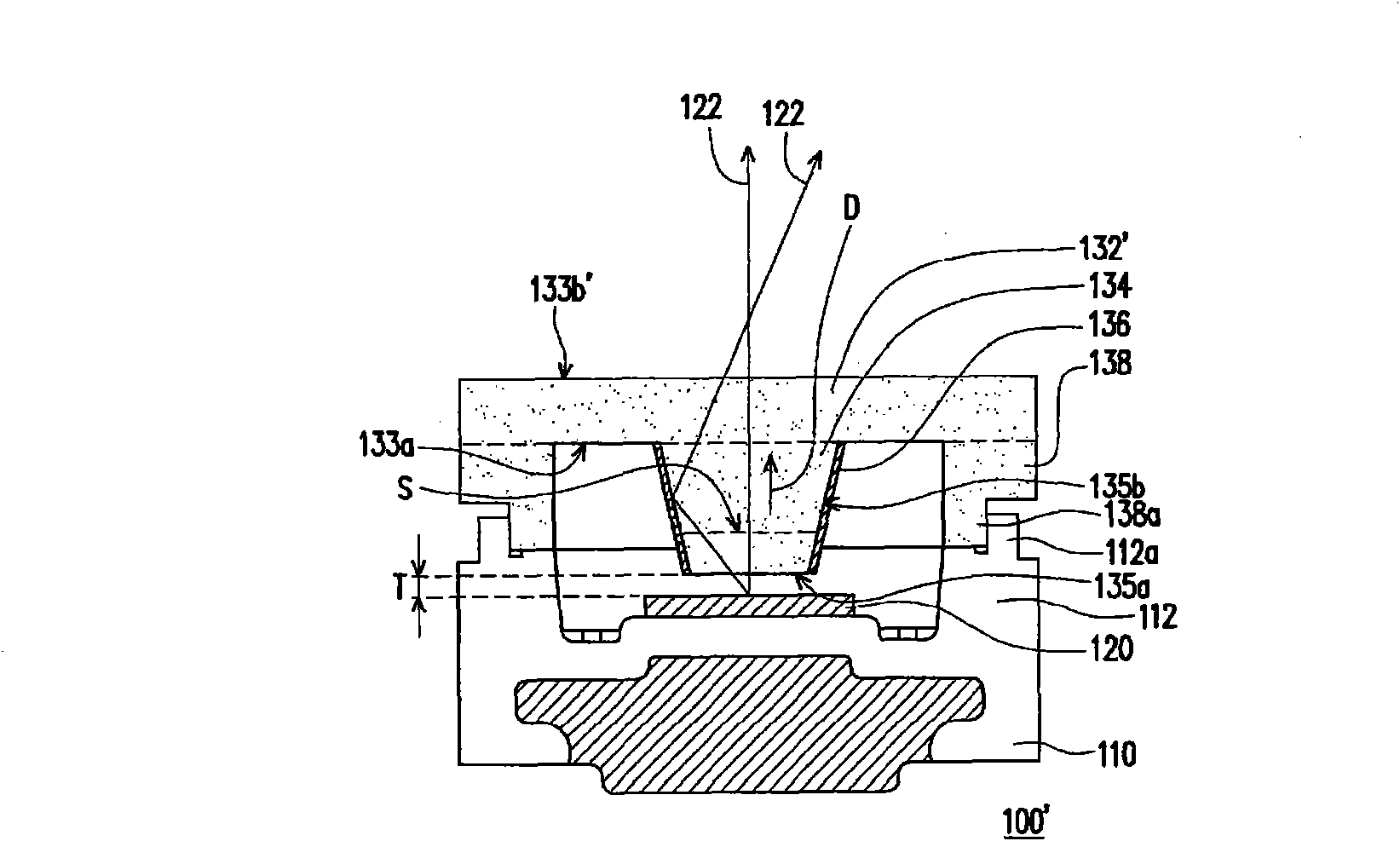 Light emitting diode package and projecting device