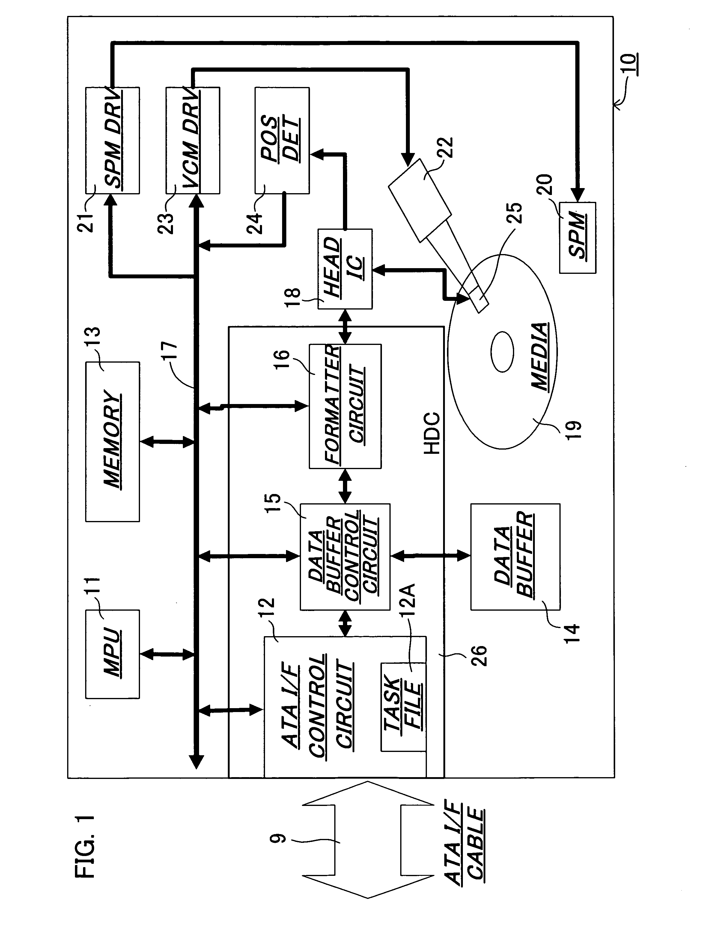 Medium storage device and write path diagnosis method