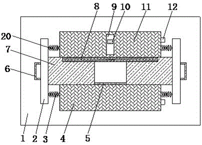 Length-adjustable road traffic stone mold