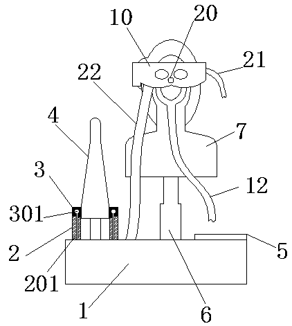 Auxiliary fixing device for nursing and cleaning eyes of patient suffering from shortsightedness, for ophthalmology department