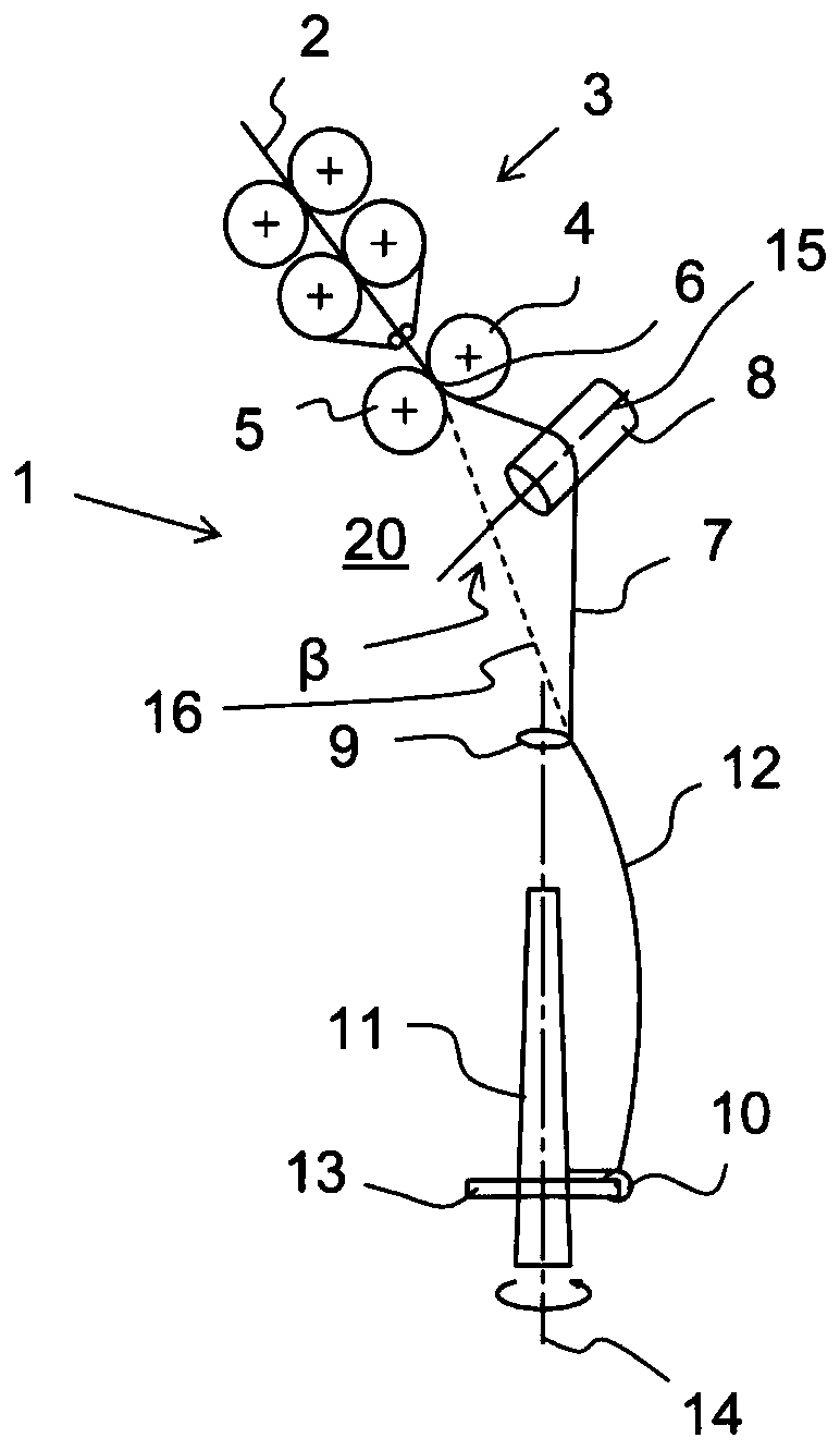 Method for inserting a false twist into a thread and spinning machine and device for inserting a false twist into a thread