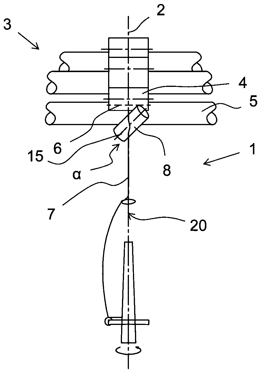 Method for inserting a false twist into a thread and spinning machine and device for inserting a false twist into a thread