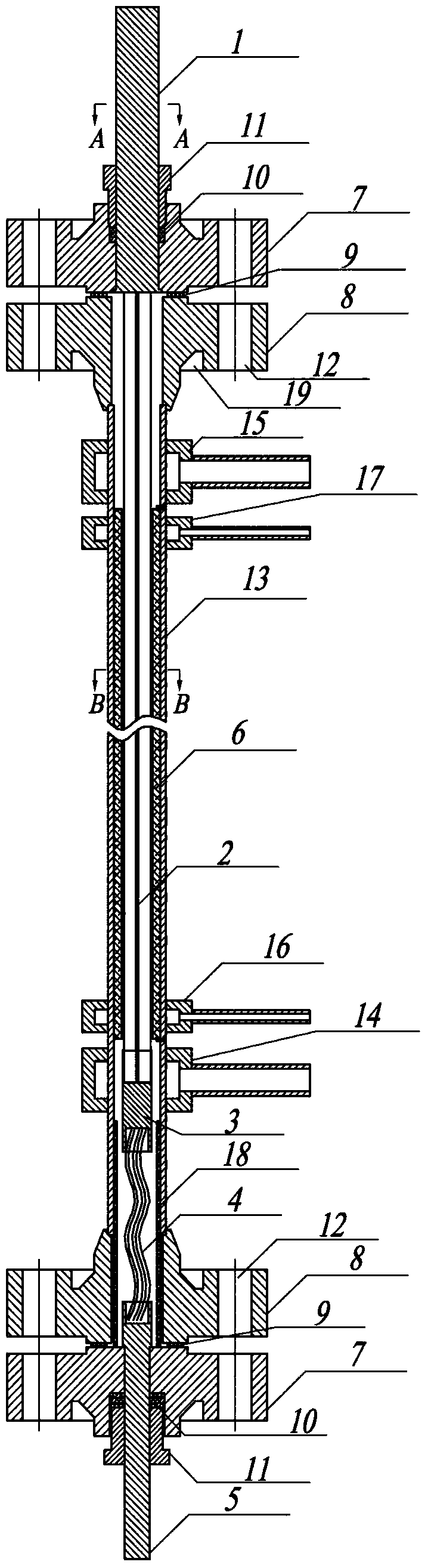 Rod bundle test piece for simulating supercritical water-cooled reactor fuel element