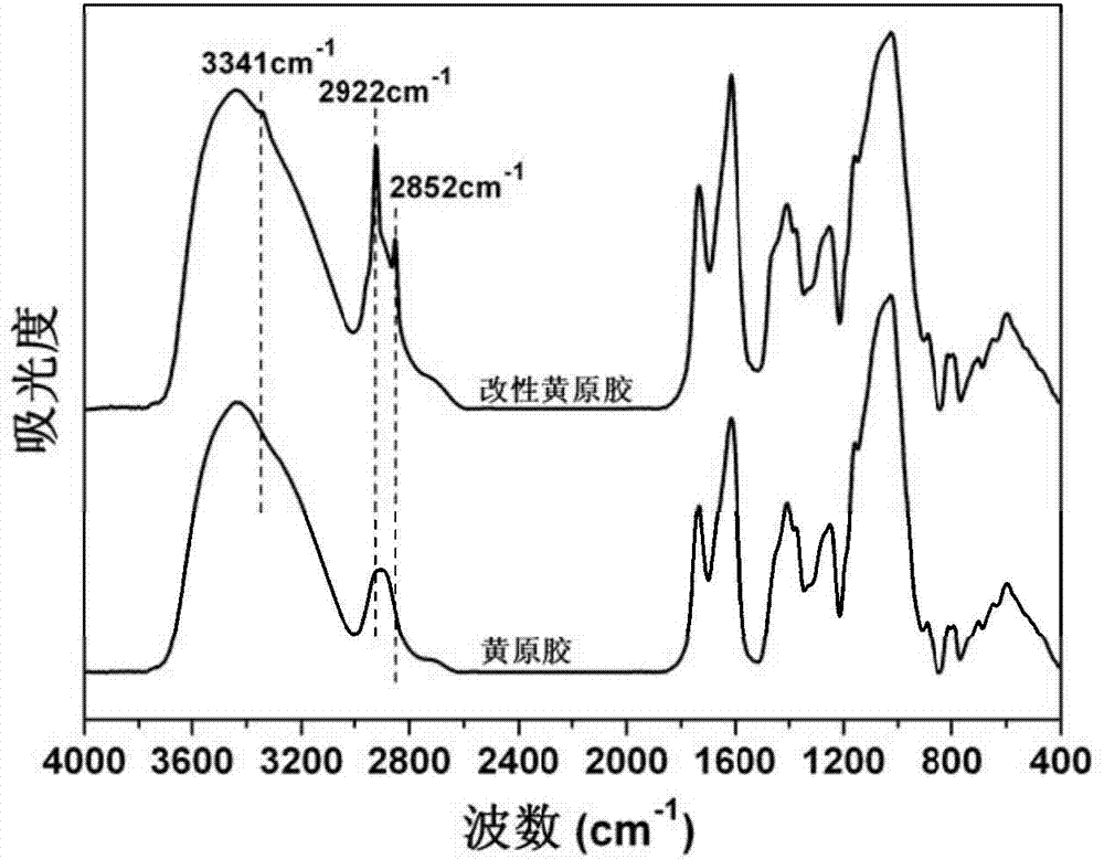 Hydrophobic association water-soluble xanthan gum and preparation method and application thereof