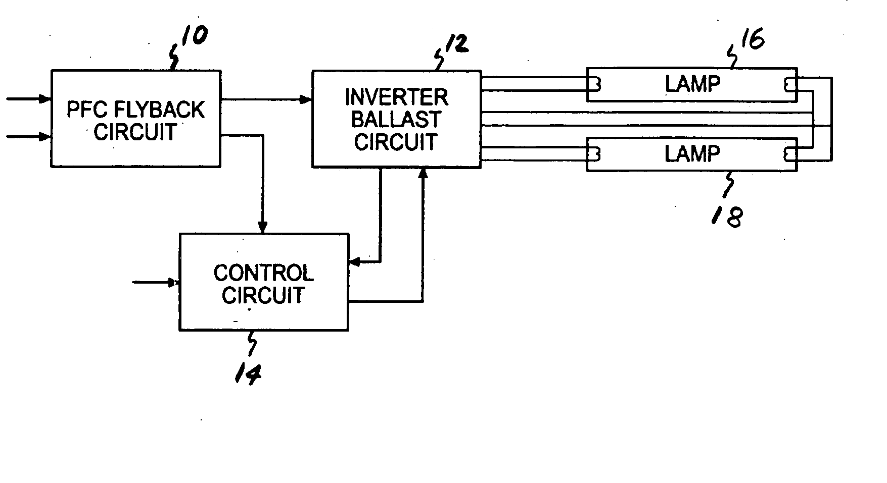 Fluorescent lamp electronic ballast