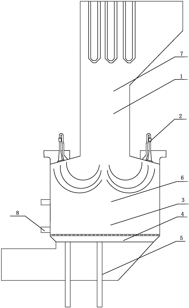 W-shaped flame direct-current burner pulverized coal composite furnace with fluidized bed