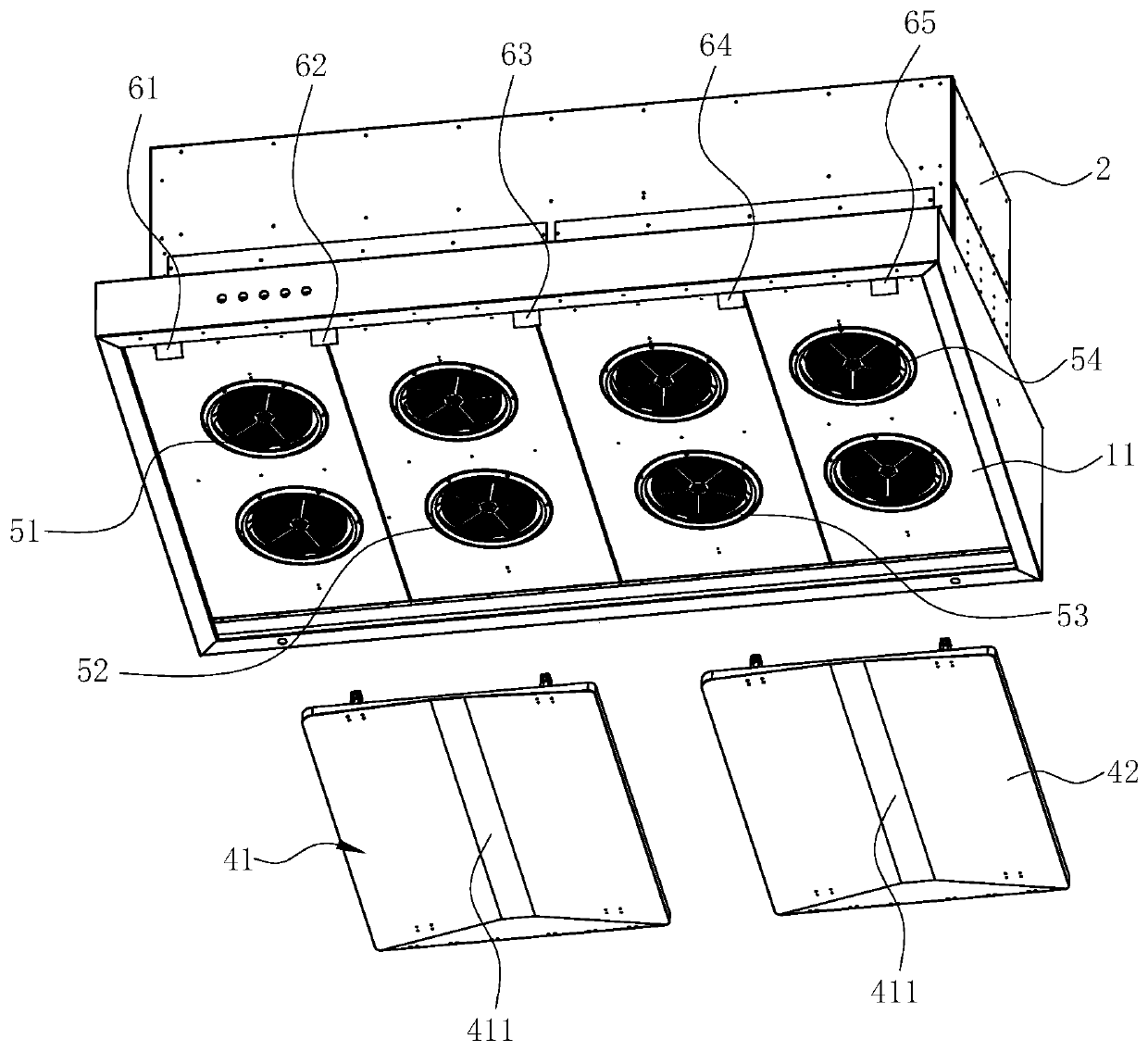 Cooking fume purification device and energy-saving control method thereof