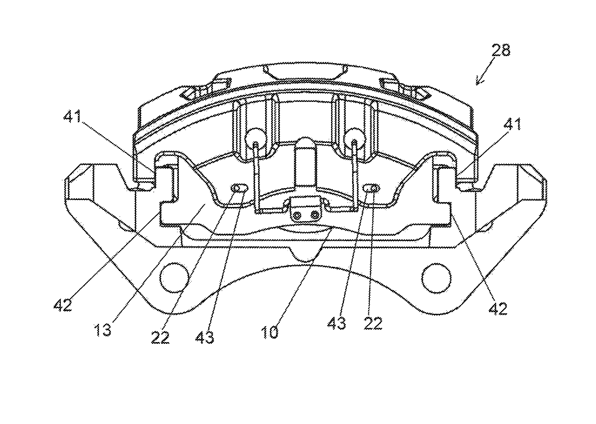 Caliper assembly for disc brake system