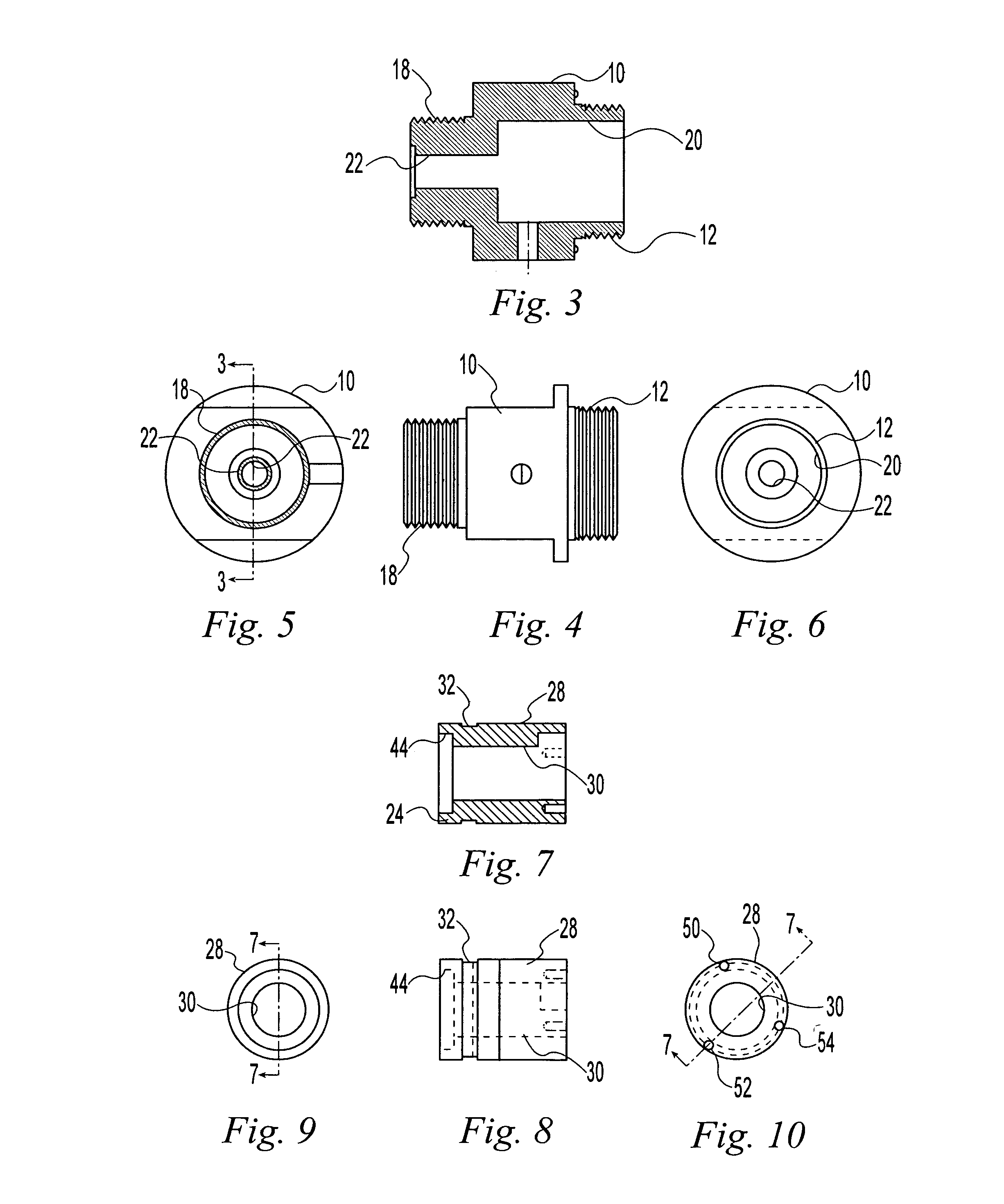 RF feedthrough coaxial connector for wireless communications in hazardous environments