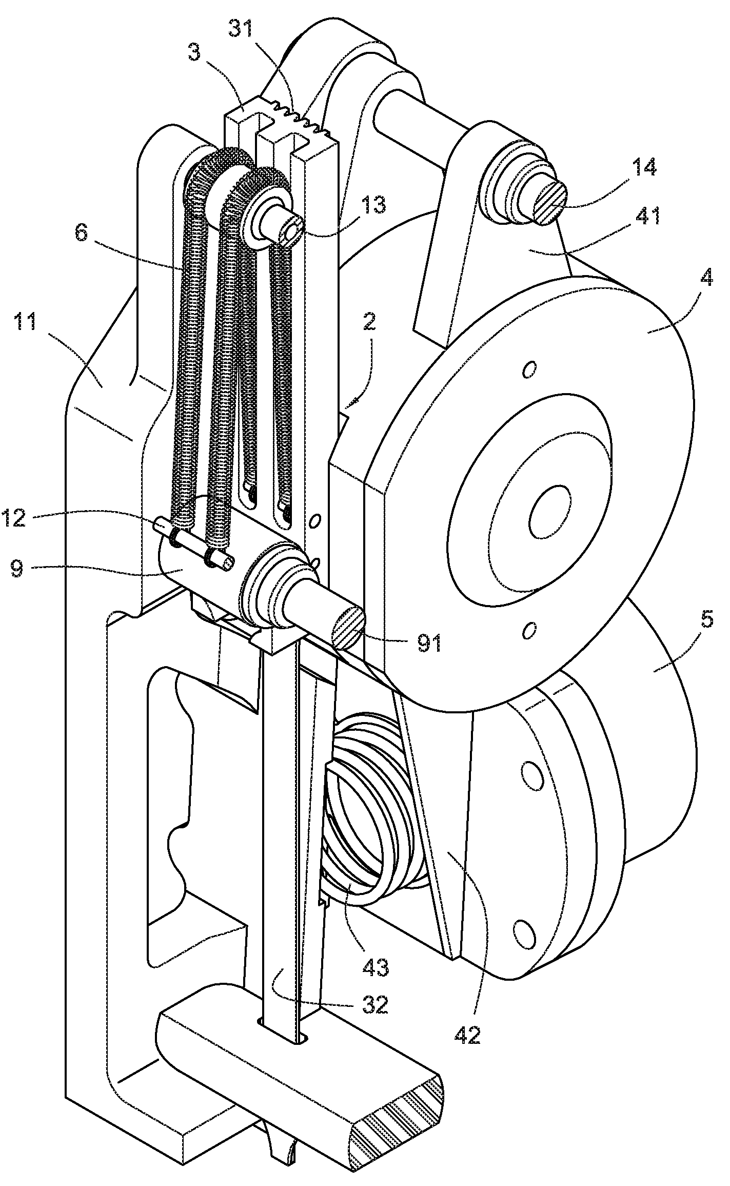 Clutch mechanism for electrical nail gun