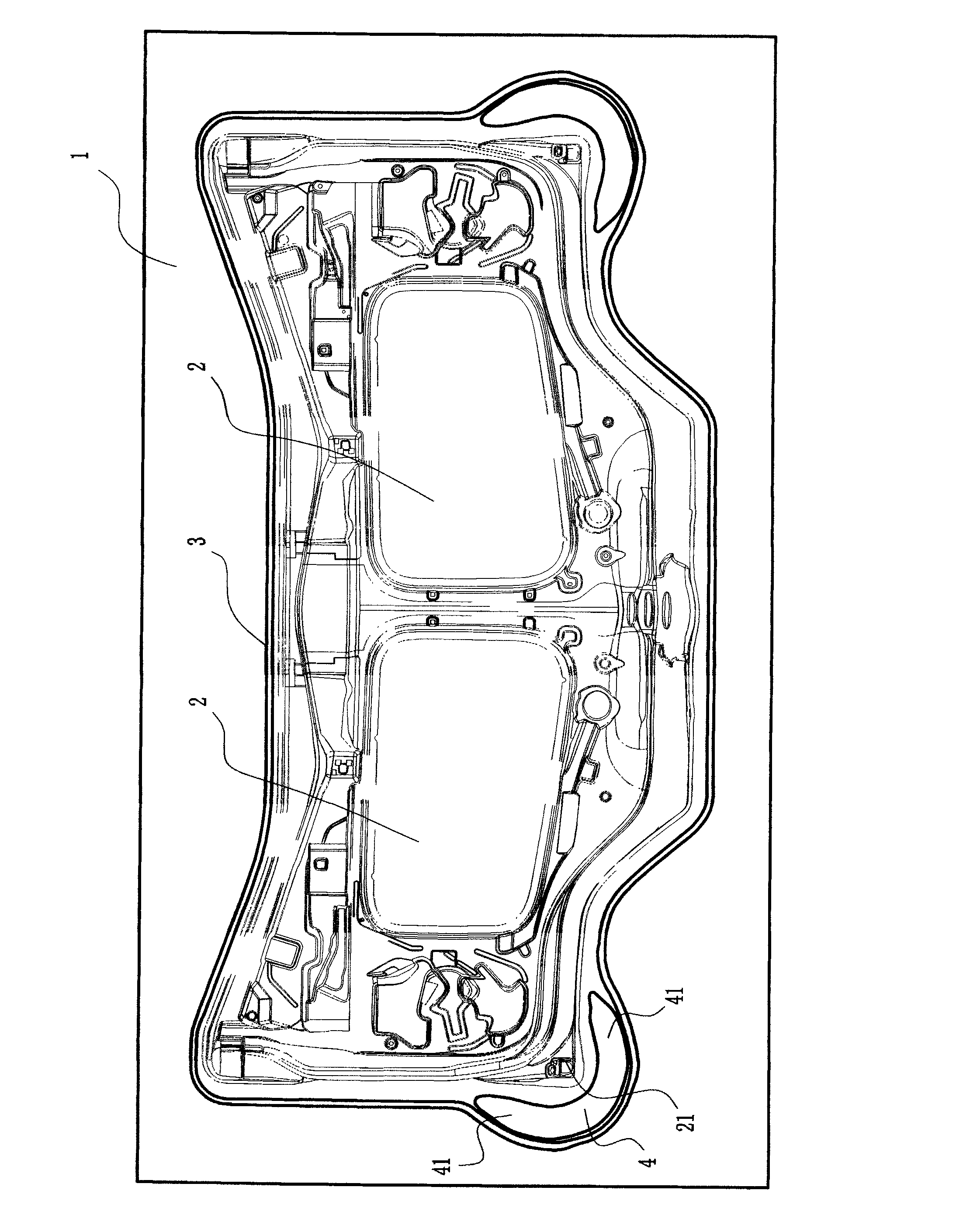 Punching method for preventing plate corner part in car door from wrinkling