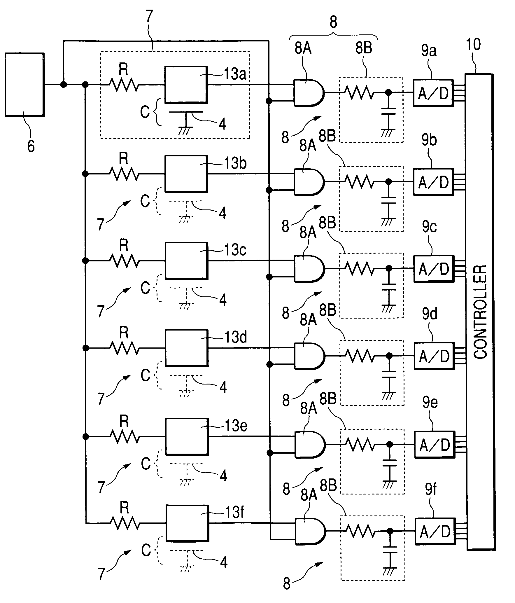 Electronic device having touch sensor