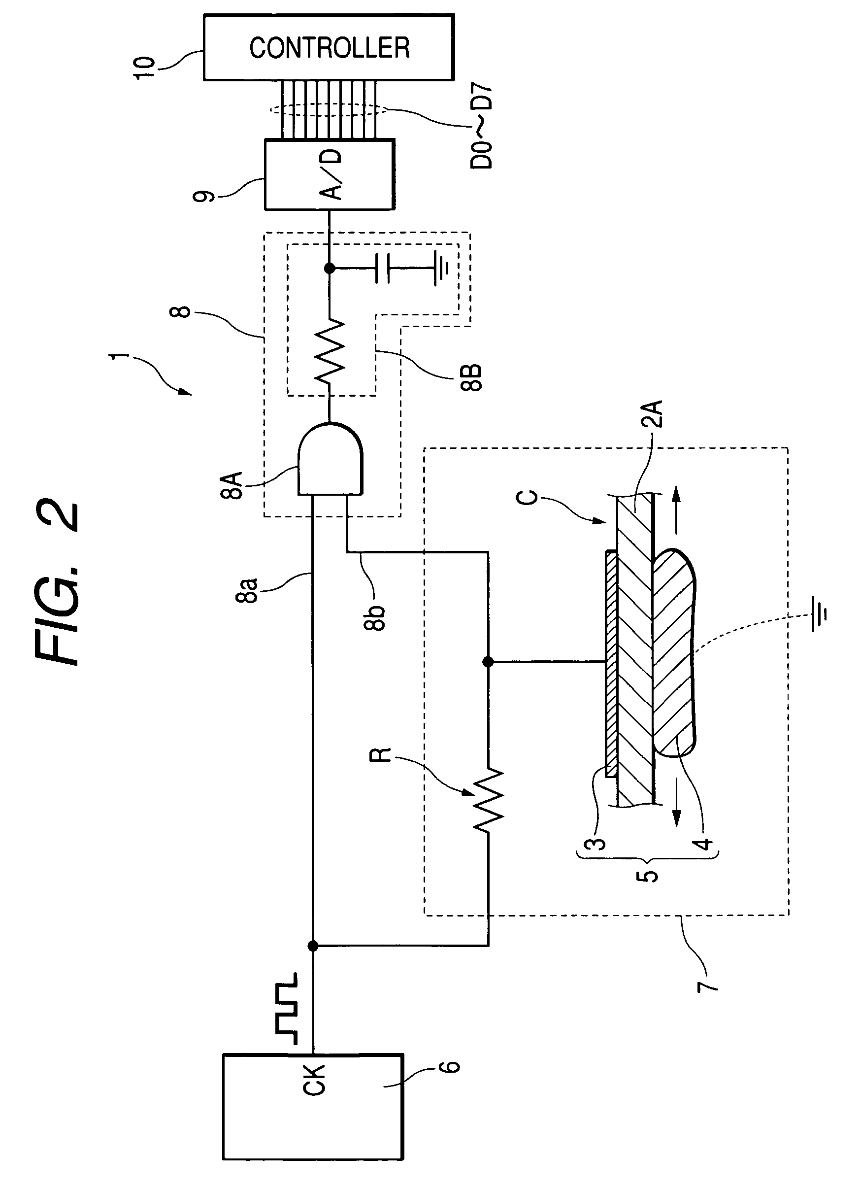 Electronic device having touch sensor