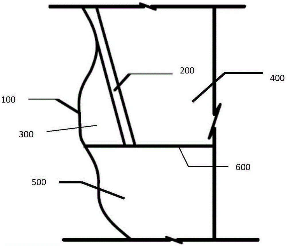 Filling construction method for backward slope in rock-fill dam slope treatment