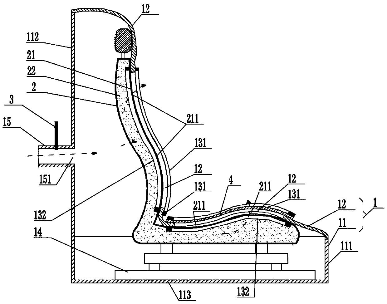 Vehicle seat ventilation amount measurement system