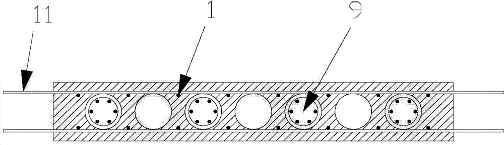 Vertical connection structure for precast concrete shear walls and construction method