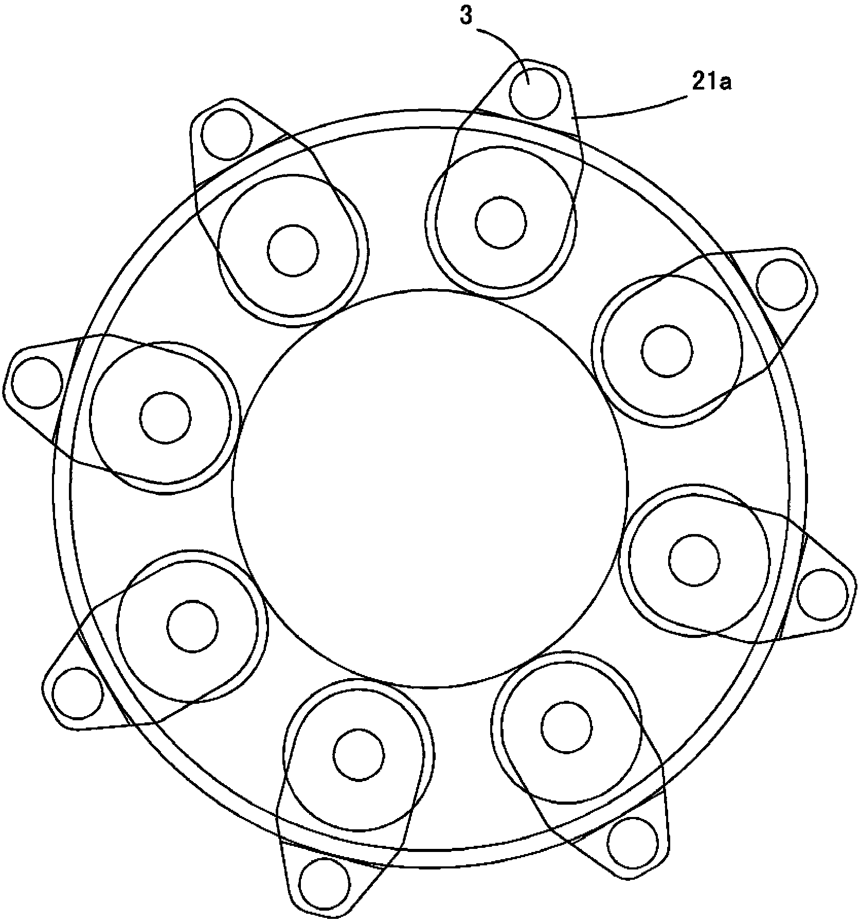 Pull-down type press-in device for axle housing bolt