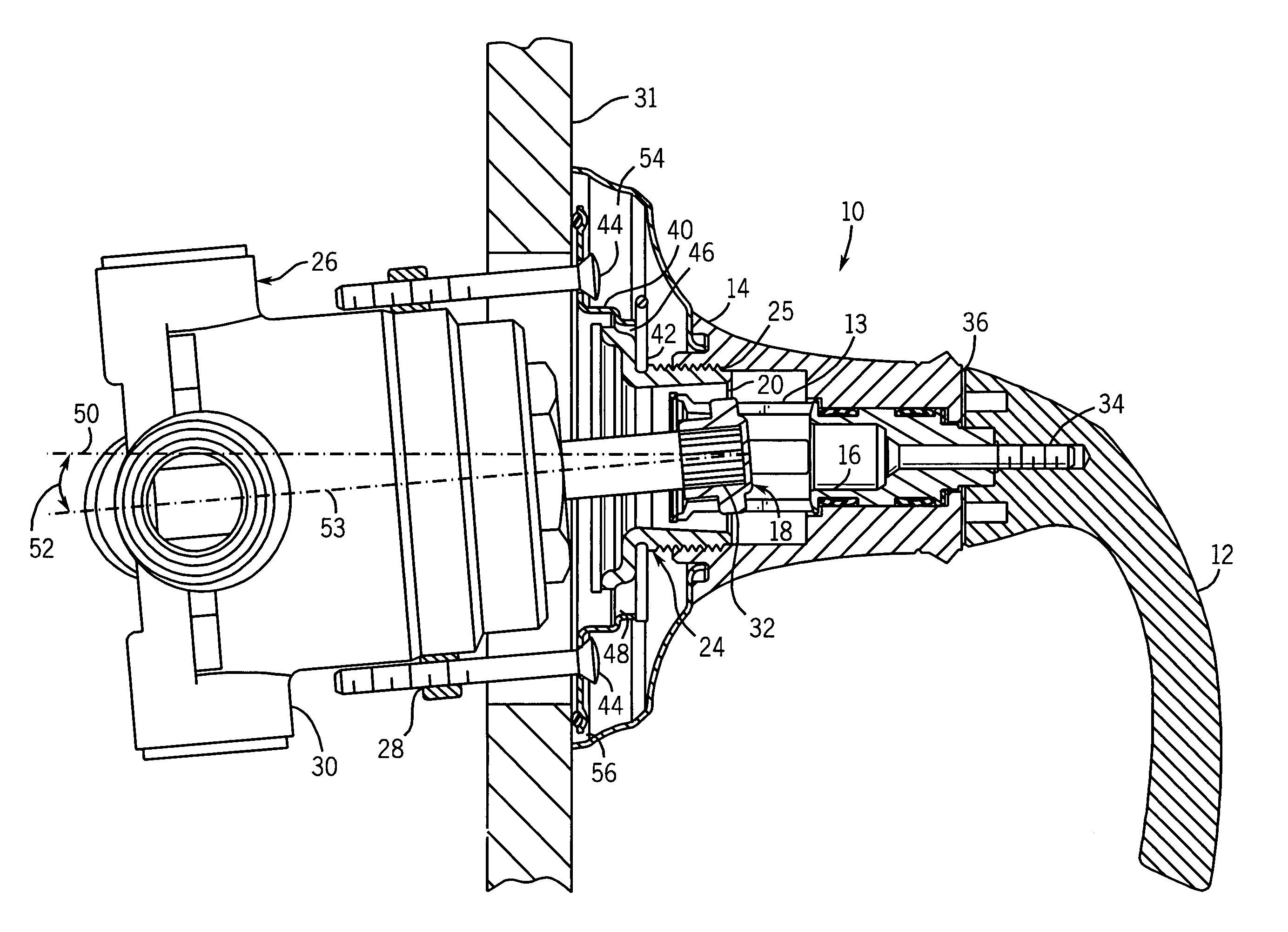 Valve assembly with compliant escutcheon