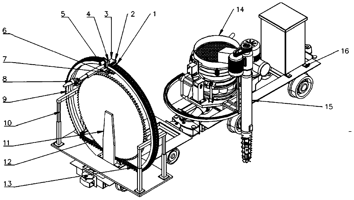 Automatic spraying wall concrete wet spraying machine based on chain transmission and work method thereof