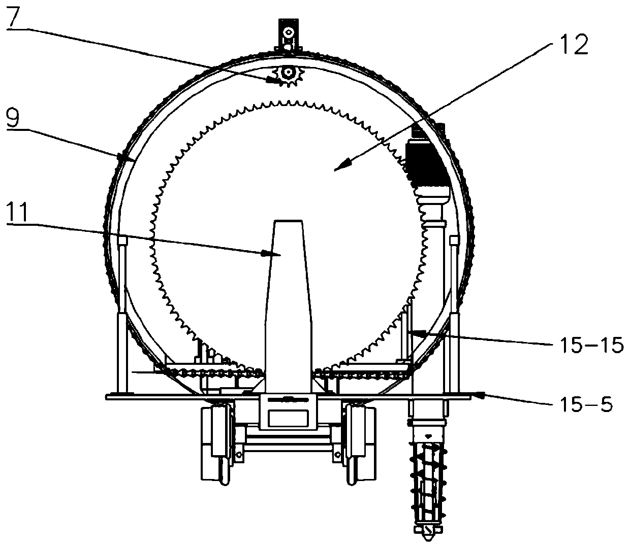 Automatic spraying wall concrete wet spraying machine based on chain transmission and work method thereof