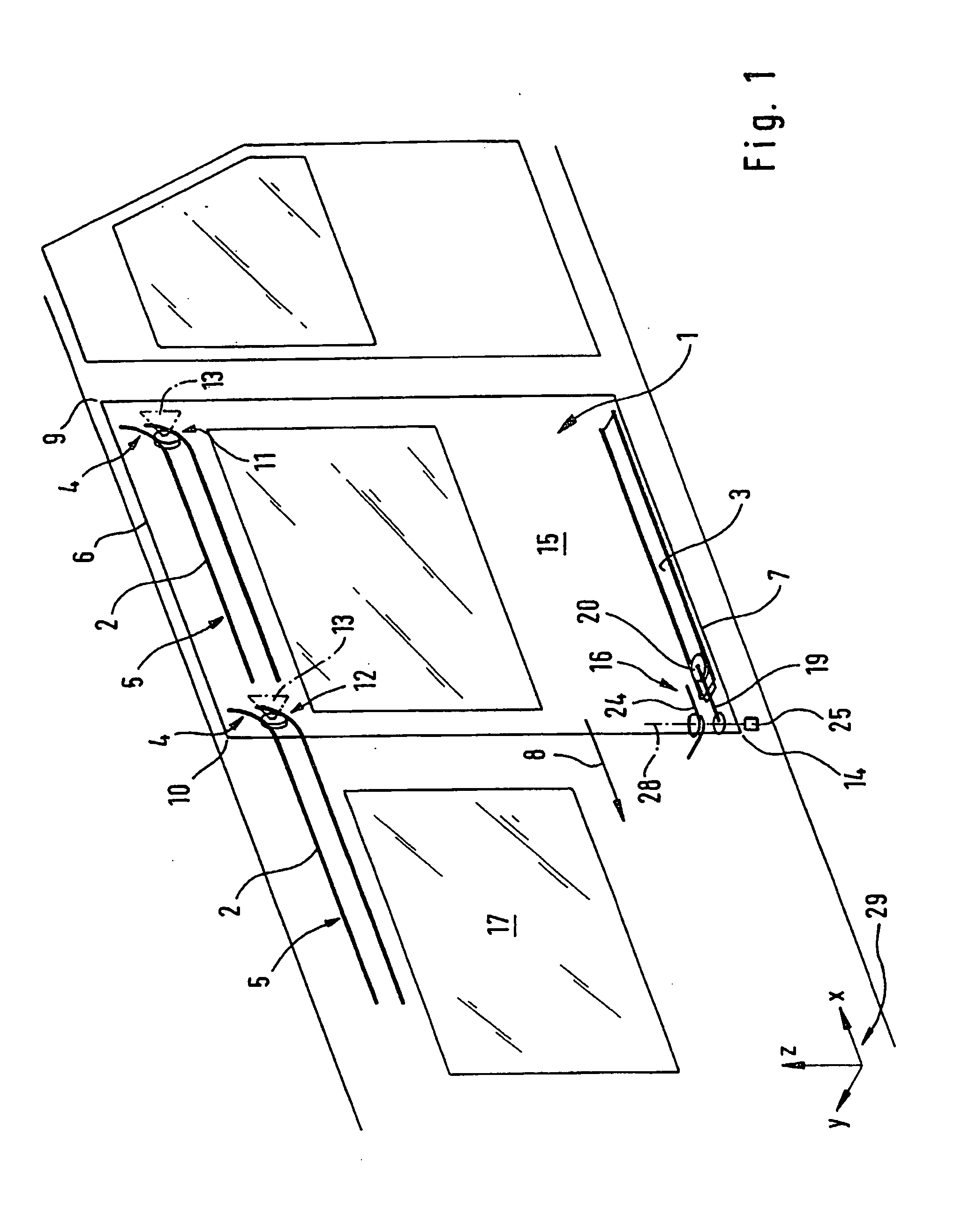 Exterior Sliding Door for a Vehicle