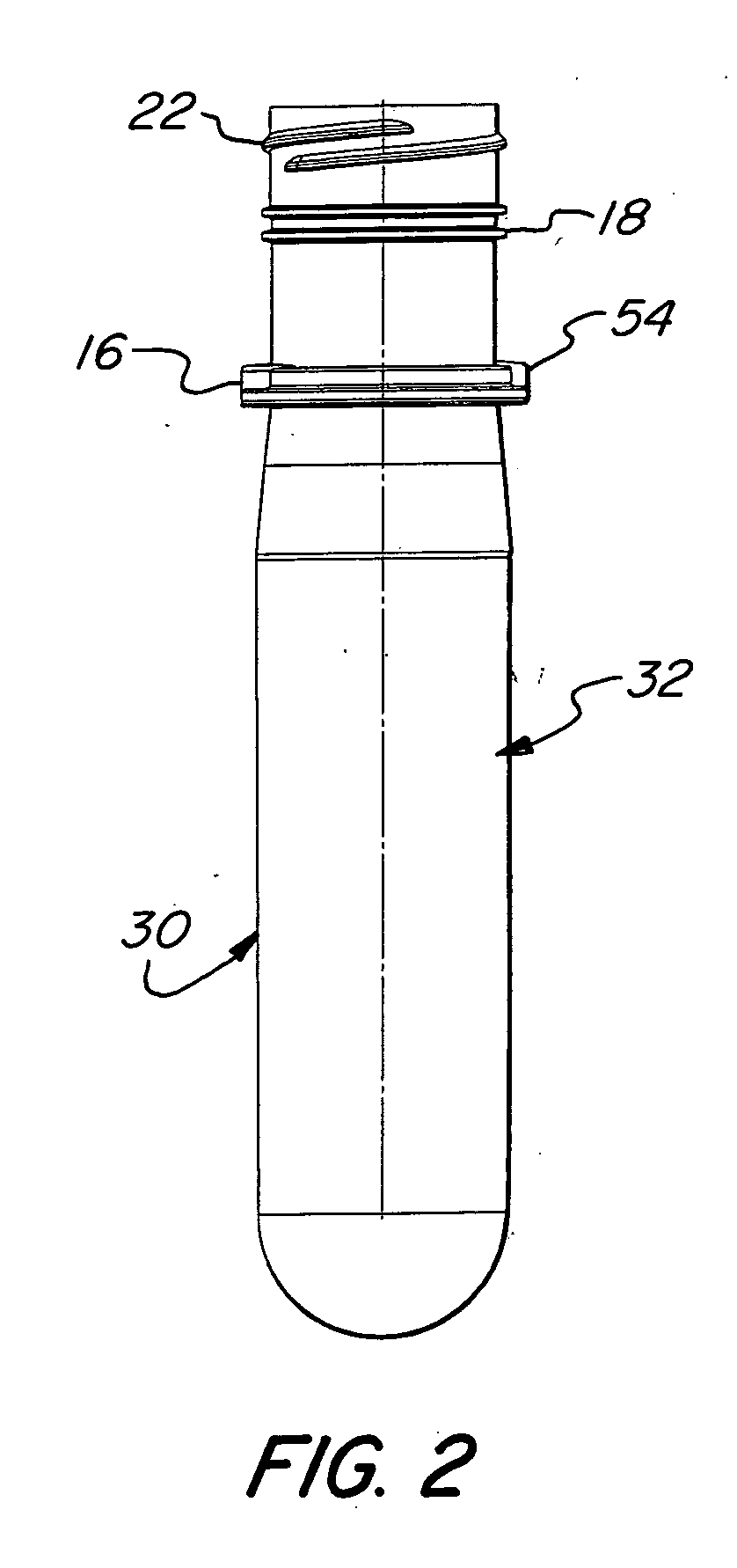 Bottle with extended neck finish and method of making same