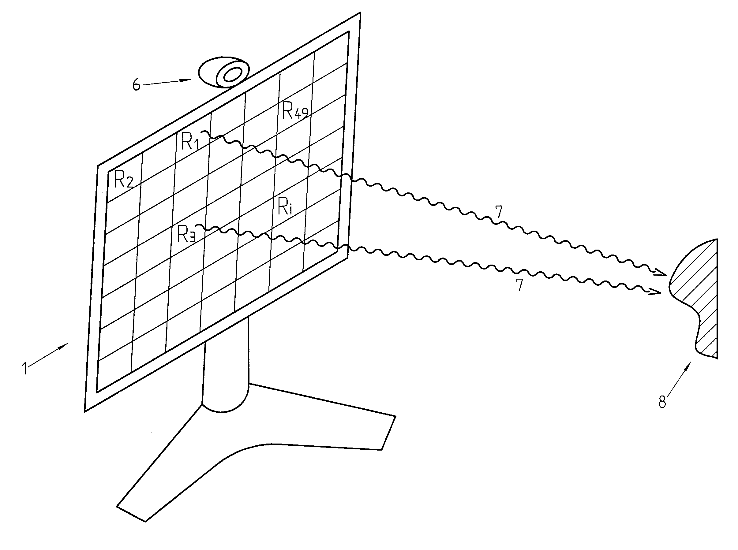 Time-of-flight based imaging system using a display as illumination source