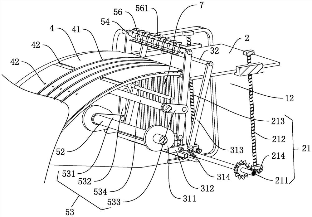 A self-adhesive die-cutting machine paper feeding mechanism