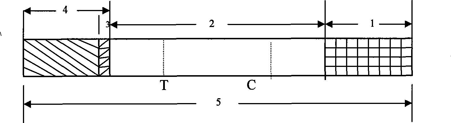 Test paper strip for rapidly detecting swine streptococcicosis type 2 colloidal gold