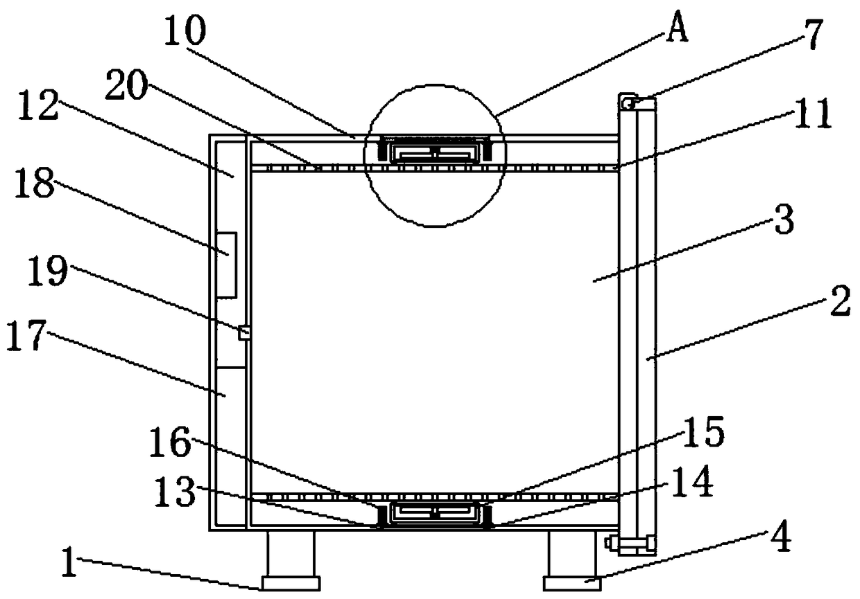 An electric power protection measuring and controlling device convenient in heat dissipation