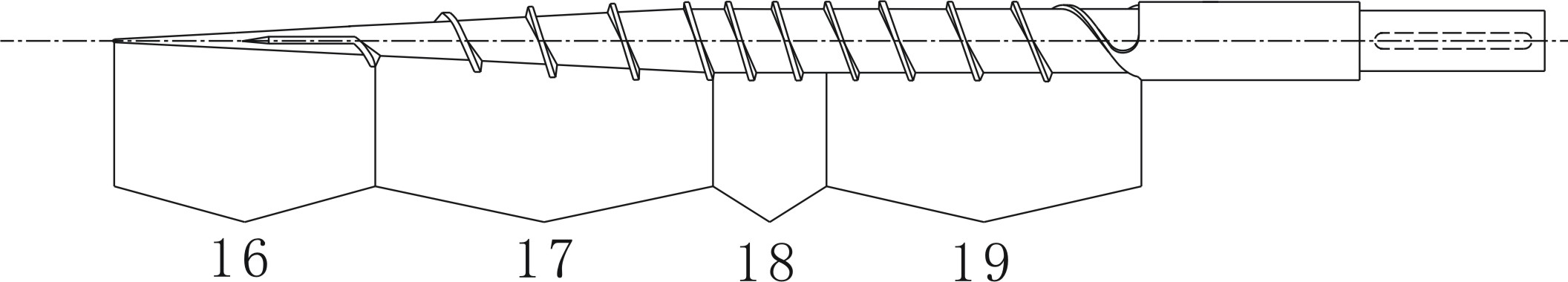 Polymer material bar single screw extrusion cylinder molding method and molding device thereof