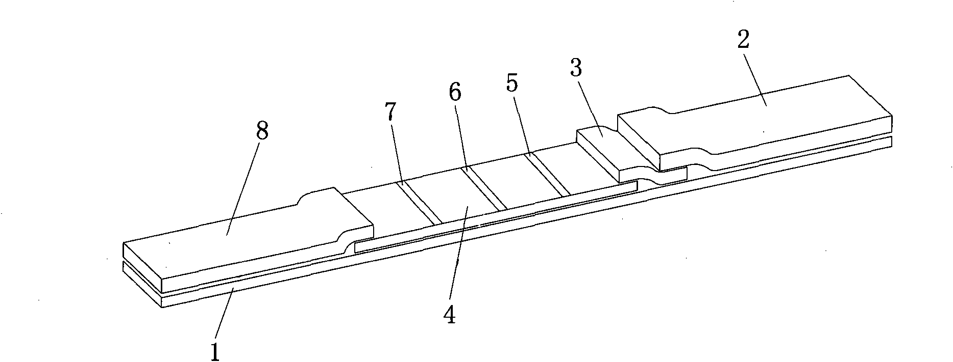 Reagent strip for joint detection of syphilis specific IgM and IgG antibodies and preparation method thereof