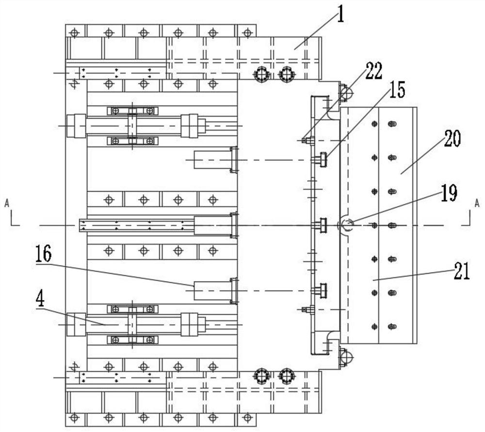 Intelligent guide and guard device of large axle wedge cross rolling mill for rail transit