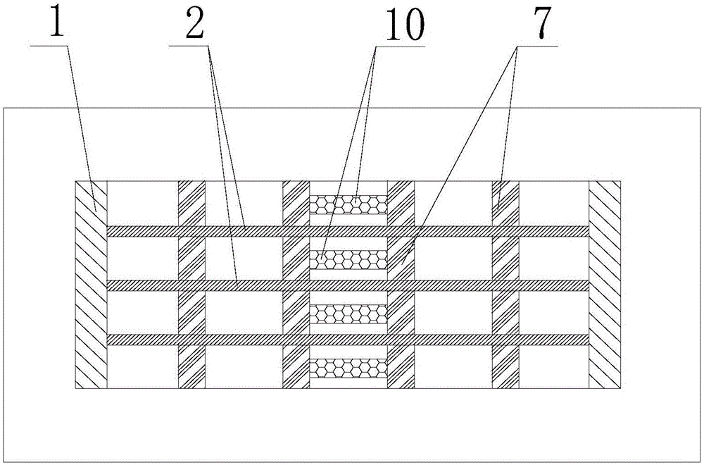 Formwork supporting structure for reserved hole roof cover construction