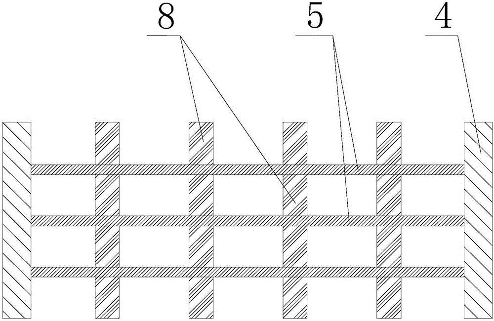 Formwork supporting structure for reserved hole roof cover construction