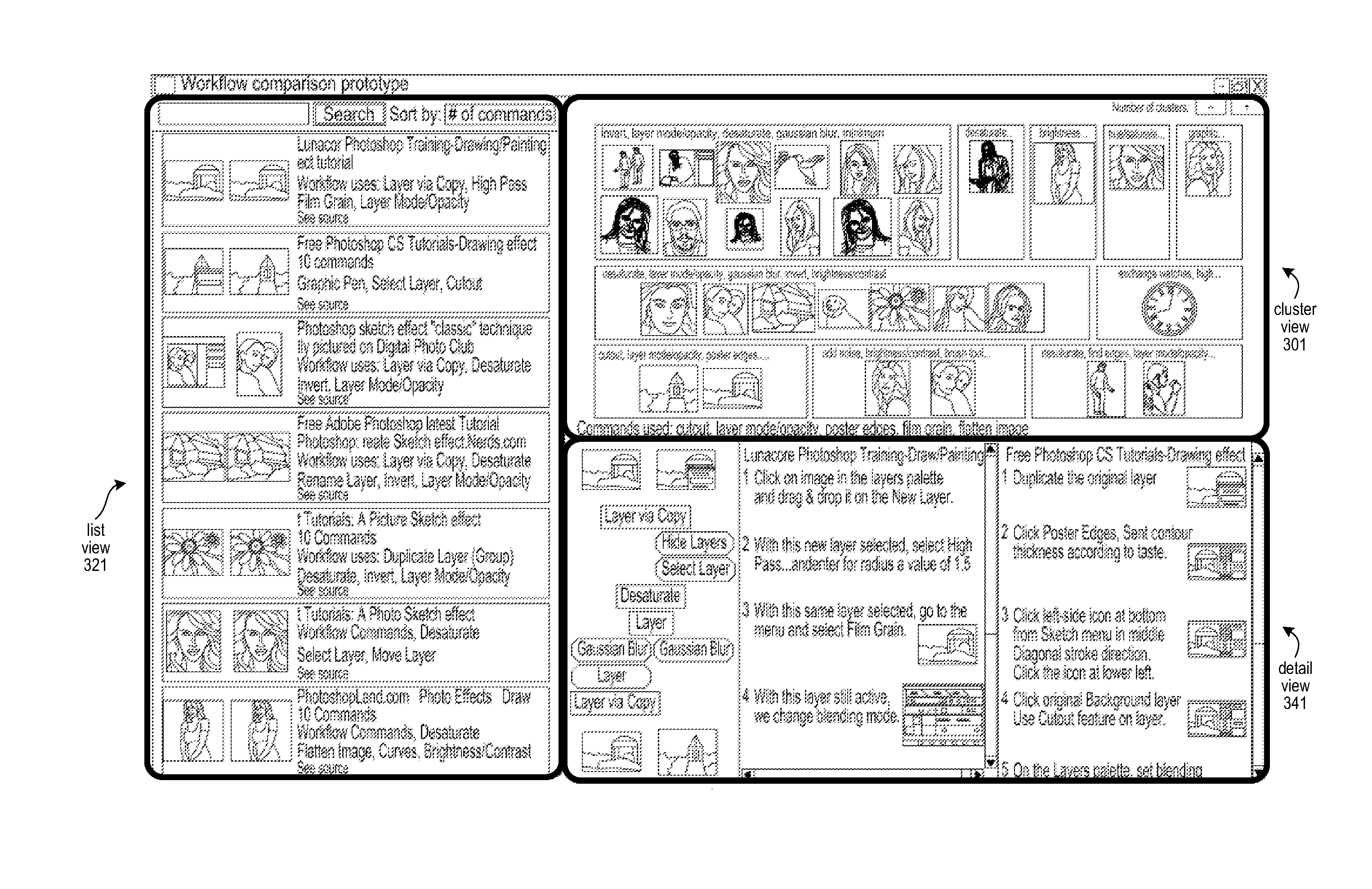 Techniques for representing and comparing workflows