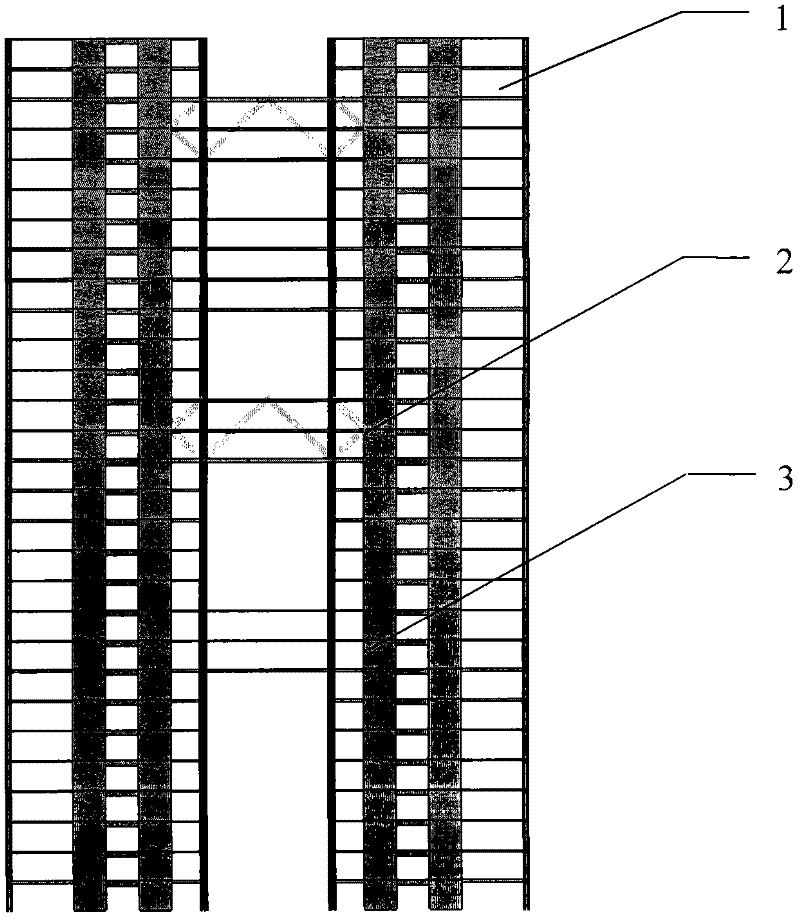 Mixed integrated high-rise structural system