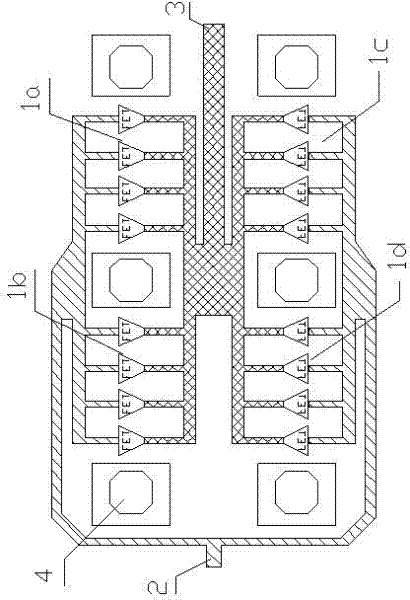 Distributed image high power tube core