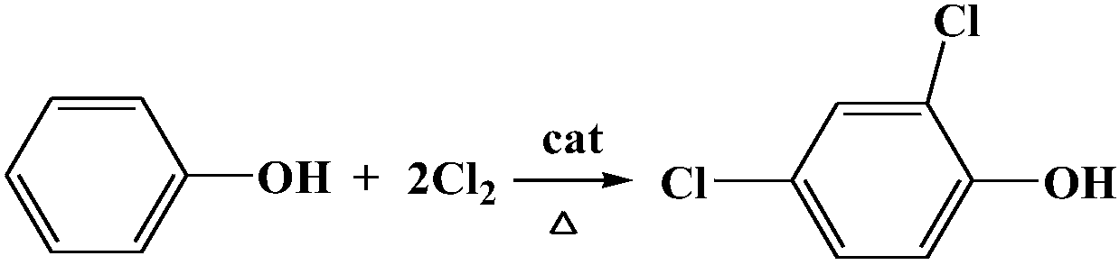 Production method and production system for 2,4-dichlorophenol