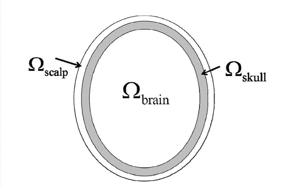 Electric impedance tomography method of brain based on layered reconstruction