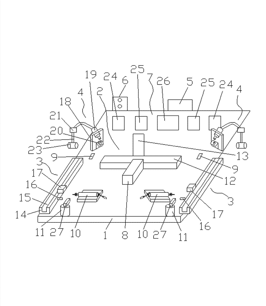 Automobile skylight weather strip mistake-proof jig