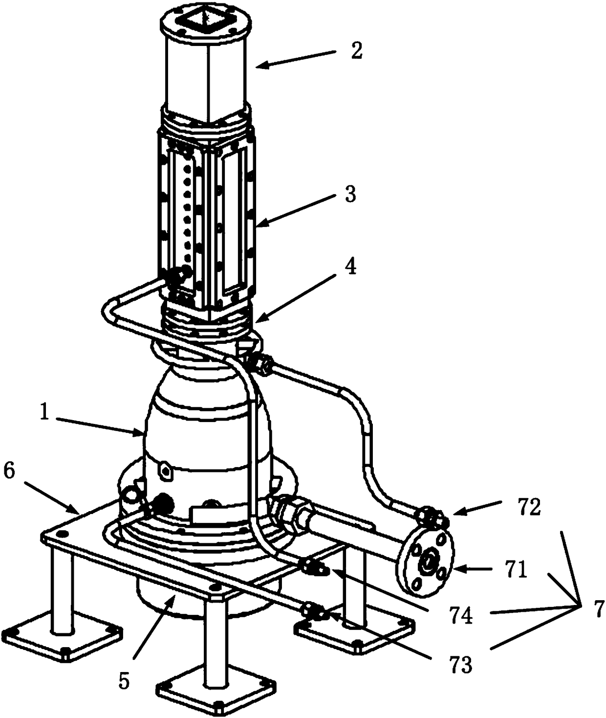 Modular testing device for cyclone combustion thermo-acoustic oscillation characteristic research