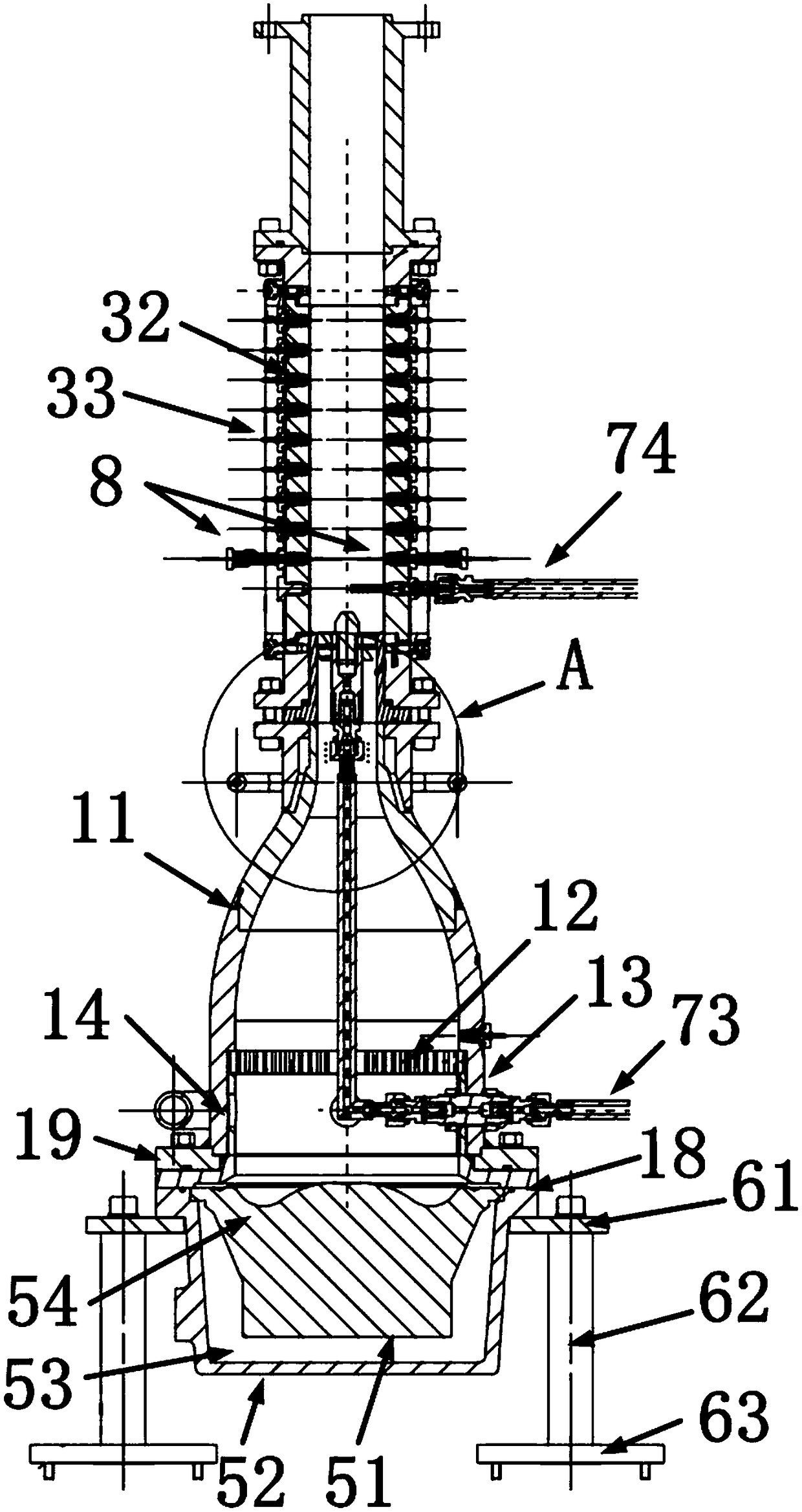 Modular testing device for cyclone combustion thermo-acoustic oscillation characteristic research